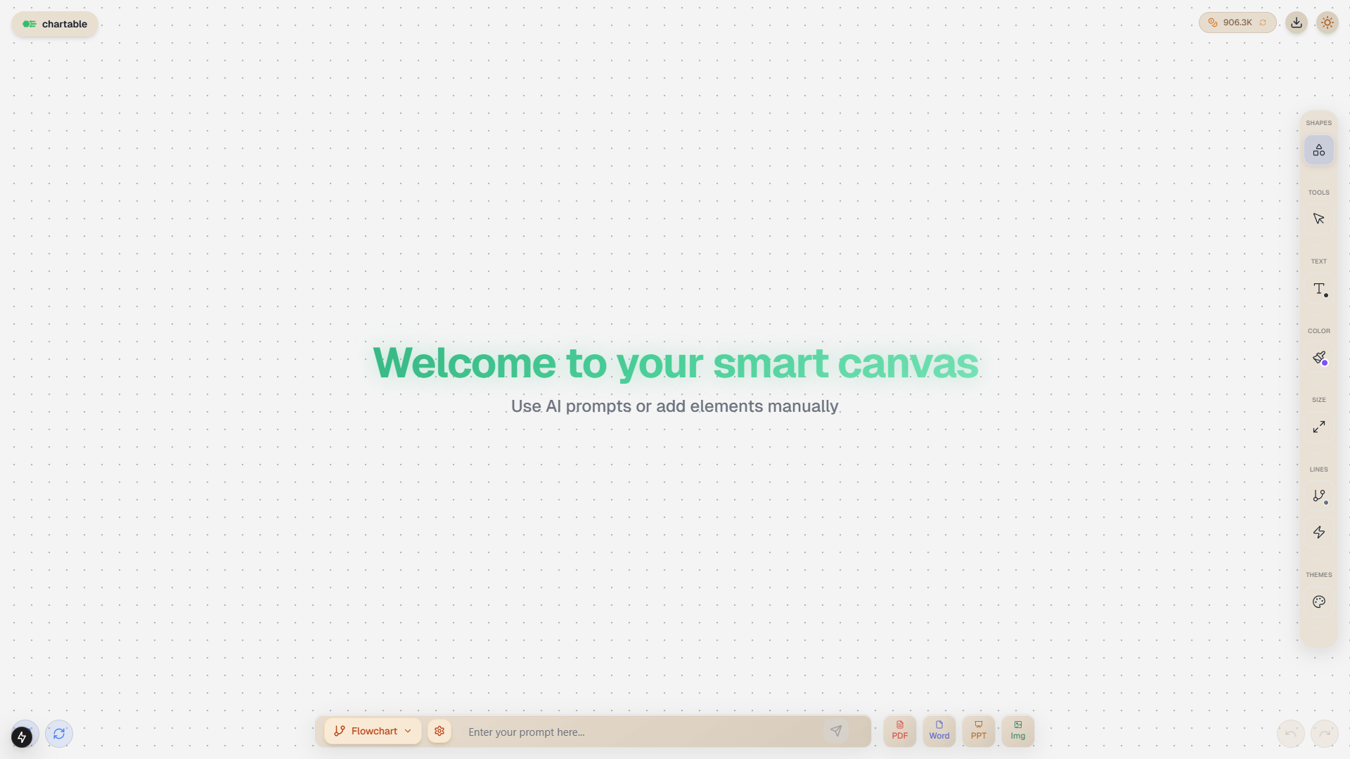 Chartable Interactive Diagram Interface